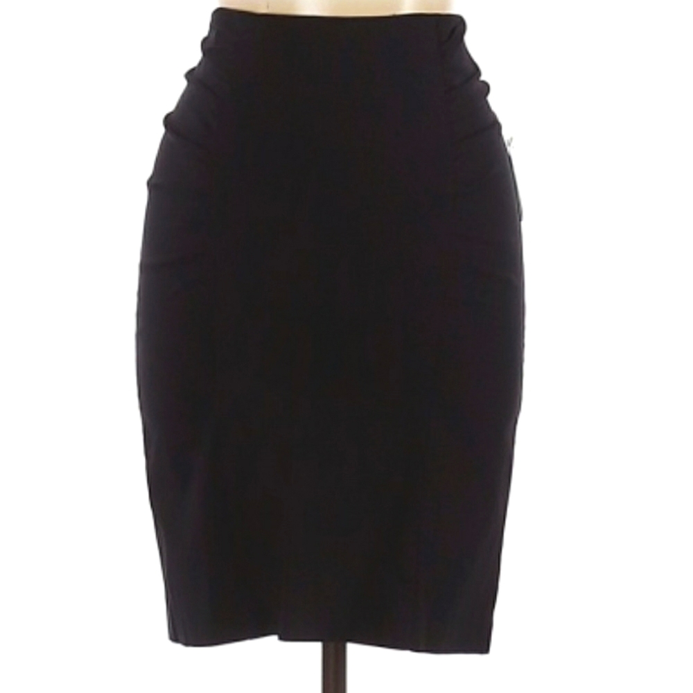 ZINC Black Knee-Length Pencil Skirt